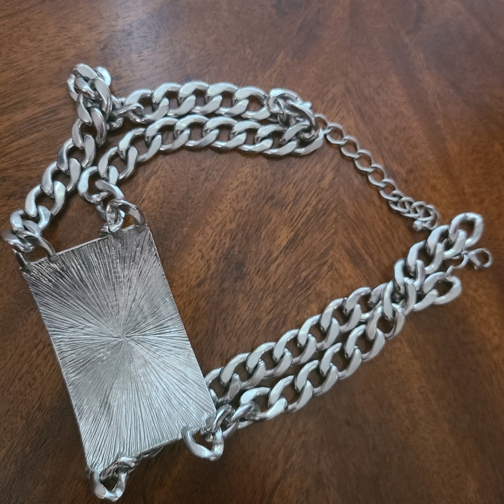 Gorgeous Statement Silver Chain Choker - image 4